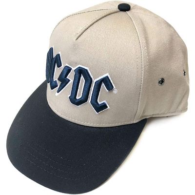 ACDC Baseball Cap Navy Classic Band Logo Official Sand Snapback Size One Size