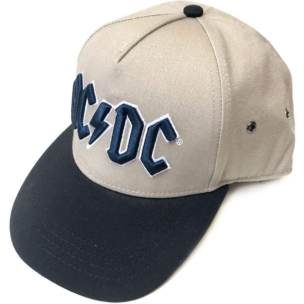 ACDC Baseball Cap Navy Classic Band Logo Official Sand Snapback Size One Size
