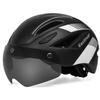 EASTINEAR Adults Bike Helmet Magnetic Goggle Cycling Helmet with USB Rechargeable Taillight for Men Women Mountain & Road Bicycle Helmet Magnetic Shield Size M/L (Black White) view 1