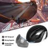 EASTINEAR Adults Bike Helmet Magnetic Goggle Cycling Helmet with USB Rechargeable Taillight for Men Women Mountain & Road Bicycle Helmet Magnetic Shield Size M/L (Black White) view 3