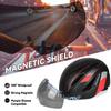 EASTINEAR Adults Bike Helmet Magnetic Goggle Cycling Helmet with USB Rechargeable Taillight for Men Women Mountain & Road Bicycle Helmet Magnetic Shield Size M/L (Black Red) view 3