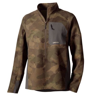Orvis Men's PRO LT Softshell Pullover, Camouflage - Small