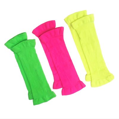 CrossBones Sports Neon Shin Guard Sleeves for Soccer 3 Pair Pack