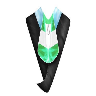 GRADWYSE Education Master Hood Graduation Master Degree Hood, Various College Colors Available Light Blue (Green/White)