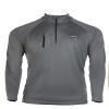 Farm Blue Mens Workout Zip Pullover-Thin Blue Line American Flag Logo (GRY-XL) view 1