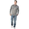 Farm Blue Mens Workout Zip Pullover-Thin Blue Line American Flag Logo (GRY-XL) view 3