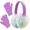 PEAK 2 PEAK Girls Purple Earmuff and Convertible Fingerless Gloves Winter Set [4014] view 1