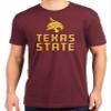 Nudge Printing Texas State University Shirt TXST Apparel Bobcats Super Soft Boko Maroon T Shirt Comfy Tee for Men and Women (X-Large) view 2