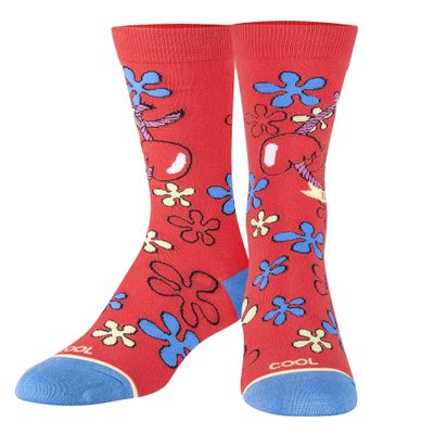 Cool Socks SpongeBob Baby Krab Crew Sock, Unisex Medium Cartoon Graphic Print, Funny Nickelodeon Novelty Sock for Men & Women, Bright Red Character Design, Great Gift for Fans, Holidays & Everyday