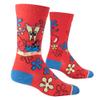 Cool Socks  SpongeBob Baby Krab Crew Sock, Unisex Medium Cartoon Graphic Print, Funny Nickelodeon Novelty Sock for Men & Women, Bright Red Character Design, Great Gift for Fans, Holidays & Everyday view 2