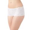 b.tempt'd by Wacoal Women's Inspired Eyelet Boyshort, White, Medium view 2