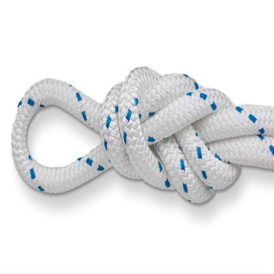 MTK Rope 5/8'' Color Double Braid (White and Blue, 25 Feet)