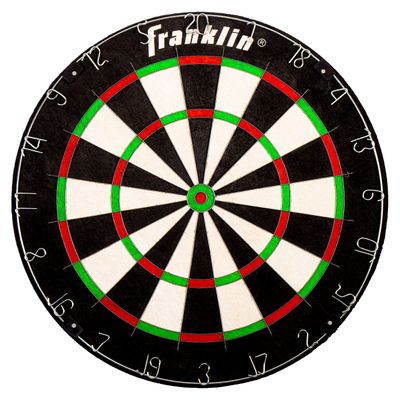 Franklin Sports Professional Grade A Staple Free Dartboard - Regulation Size Dartboard - 18" Inch Bristle Dartboard - Self Healing