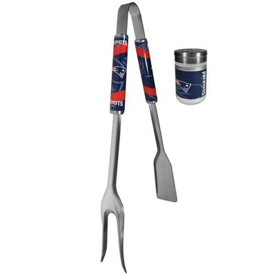 Siskiyou Sports NFL New England Patriots Unisex 3 in 1 BBQ Tool and Salt & Pepper Shaker, Team Colors, One Size