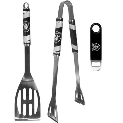 Siskiyou Sports NFL Las Vegas Raiders Unisex 2 pc BBQ Set and Bottle Opener, Team Colors, One Size