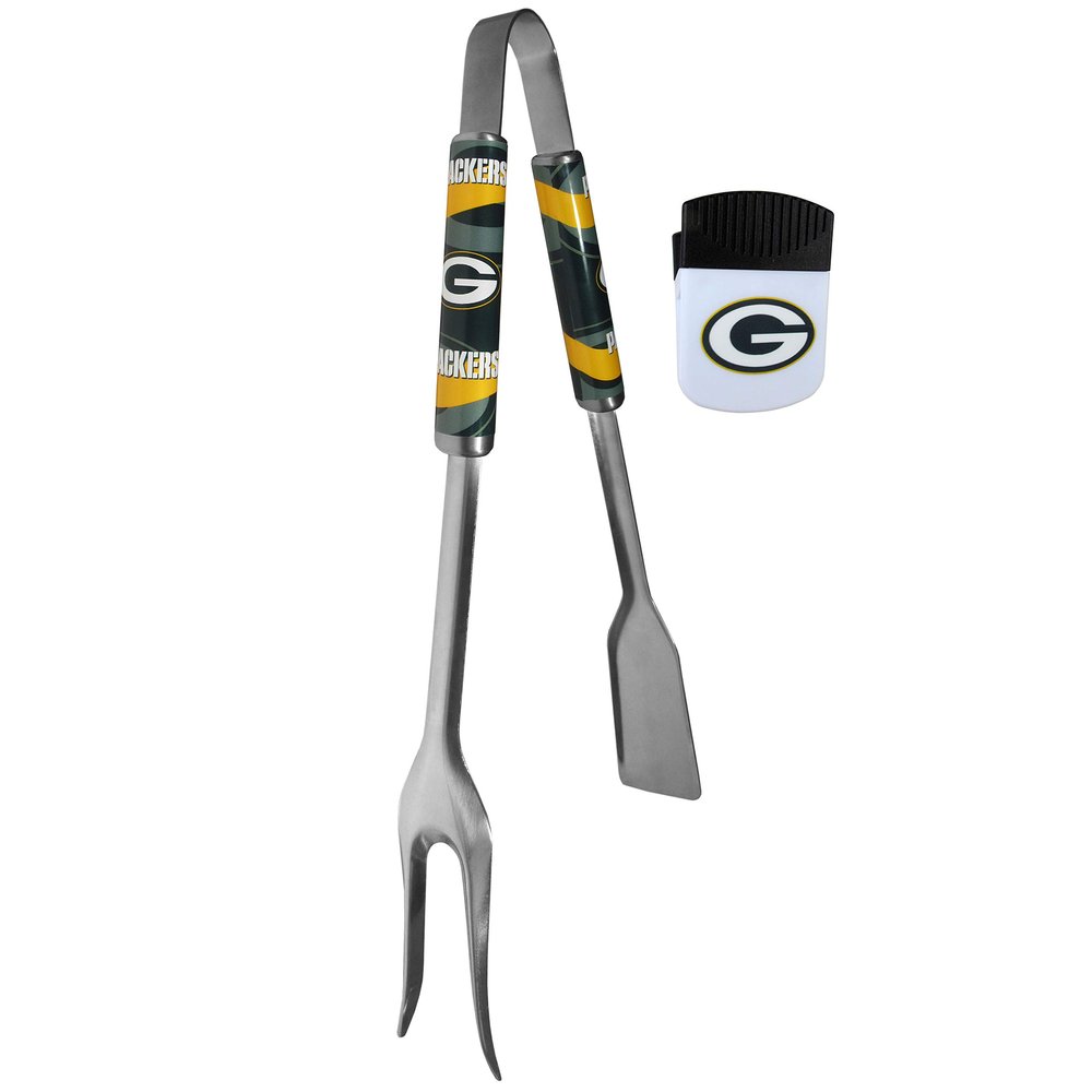 Siskiyou Sports NFL Green Bay Packers Unisex 3 in 1 BBQ Tool and Chip Clip, Team Colors, One Size