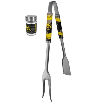 Siskiyou Sports NCAA Iowa Hawkeyes Unisex 3 in 1 BBQ Tool and Salt & Pepper Shaker, Team Colors, One Size