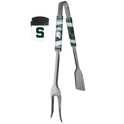 Siskiyou Sports NCAA Michigan State Spartans Unisex 3 in 1 BBQ Tool and Chip Clip, Team Colors, One Size