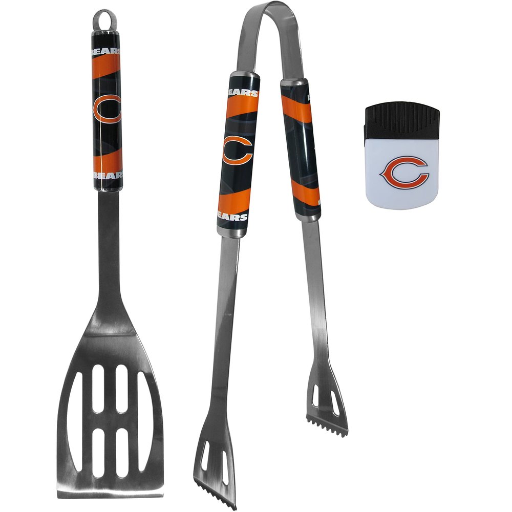 Siskiyou Sports NFL Chicago Bears Unisex 2 pc BBQ Set and Chip Clip, Team Colors, One Size