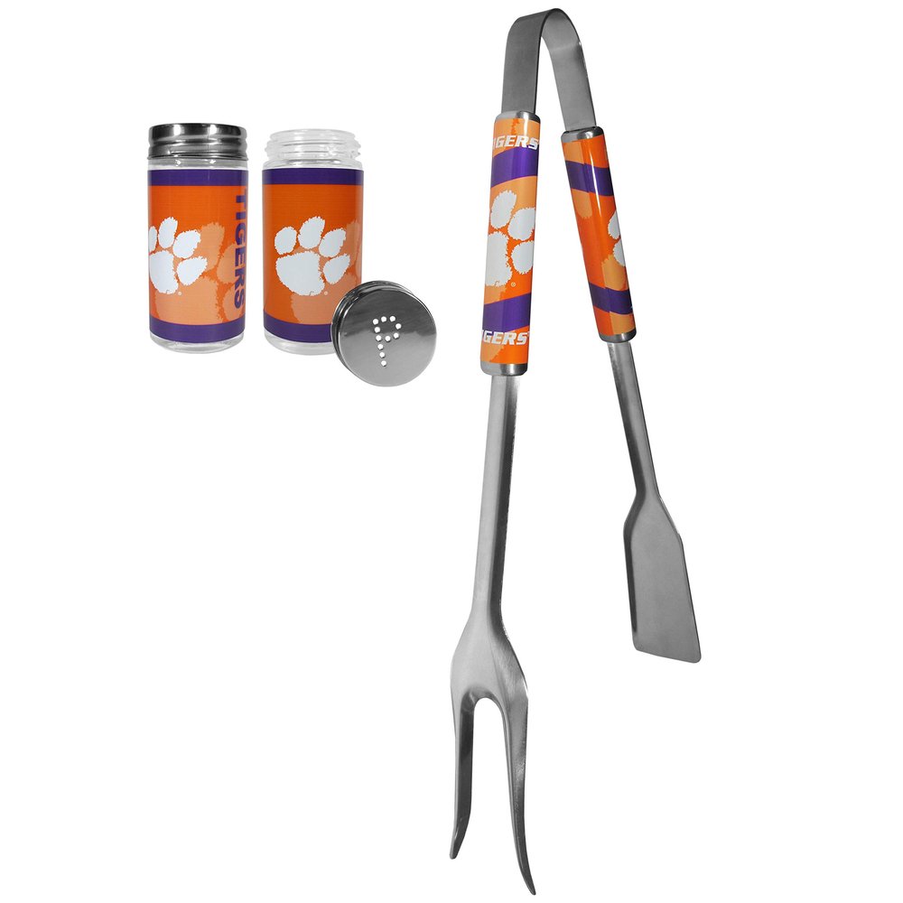 Siskiyou Sports NCAA Clemson Tigers Unisex 3 in 1 BBQ Tool and Season Shaker, Team Colors, One Size