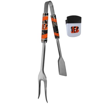 Siskiyou Sports NFL Cincinnati Bengals Unisex 3 in 1 BBQ Tool and Chip Clip, Team Colors, One Size