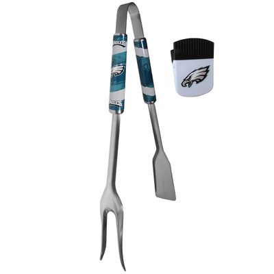 Siskiyou Sports NFL Philadelphia Eagles Unisex 3 in 1 BBQ Tool and Chip Clip, Team Colors, One Size