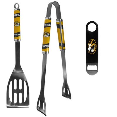 Siskiyou Sports NCAA Missouri Tigers Unisex 2 pc BBQ Set and Bottle Opener, Team Colors, One Size