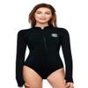 AXESEA Women's Wetsuit One Piece Shorty Wetsuit Eco Friendly Thermal Long Sleeve Front Zipper Diving Suit view 1