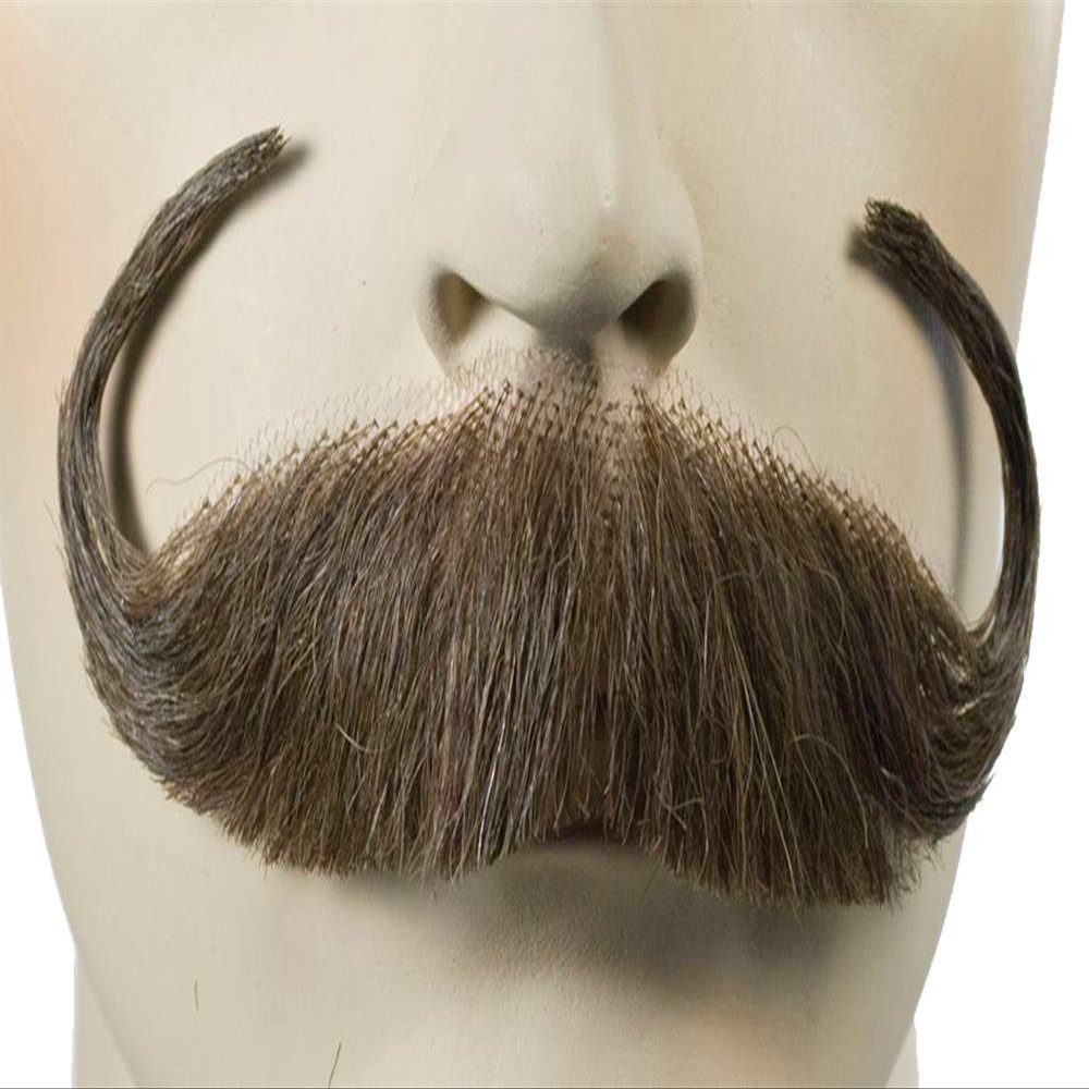 Lacey Wigs Handlebar Mustache - Human Hair