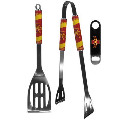 Siskiyou Sports NCAA Iowa State Cyclones Unisex 2 pc BBQ Set and Bottle Opener, Team Colors, One Size