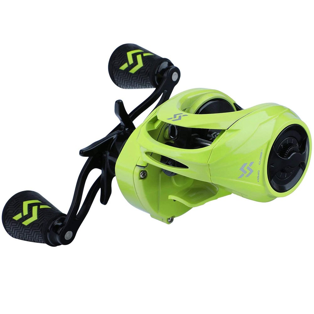 Sougayilang Baitcasting Reels, 8:1 Gear Ratio Fishing Reel with Magnetic Braking System Casting Reel, 9 + 1 Ball Bearings Super Smooth Anti-Corrosion Baitcaster Reel-Right Hand(Green)