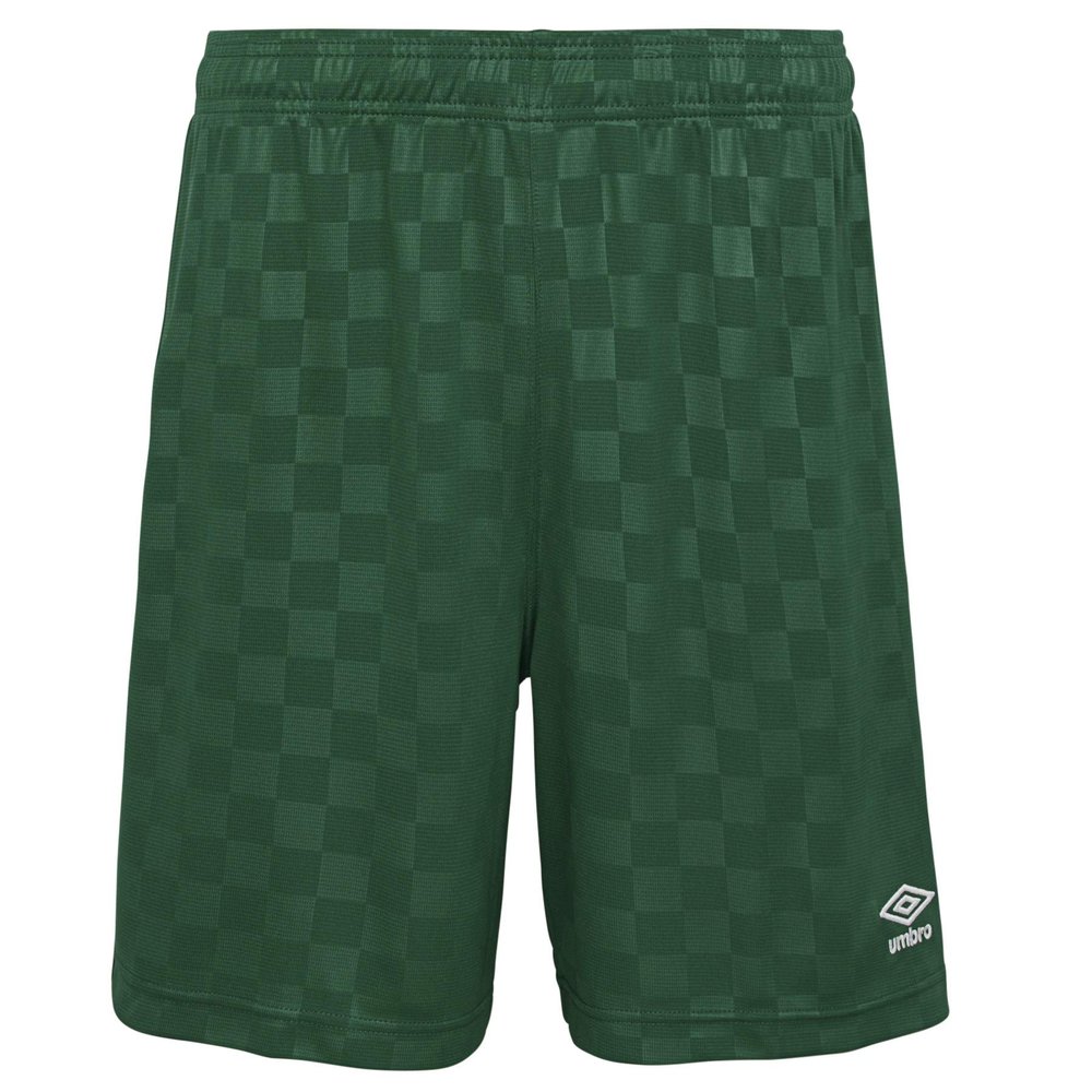 Umbro Checkered Short, Forest Green, Youth XL