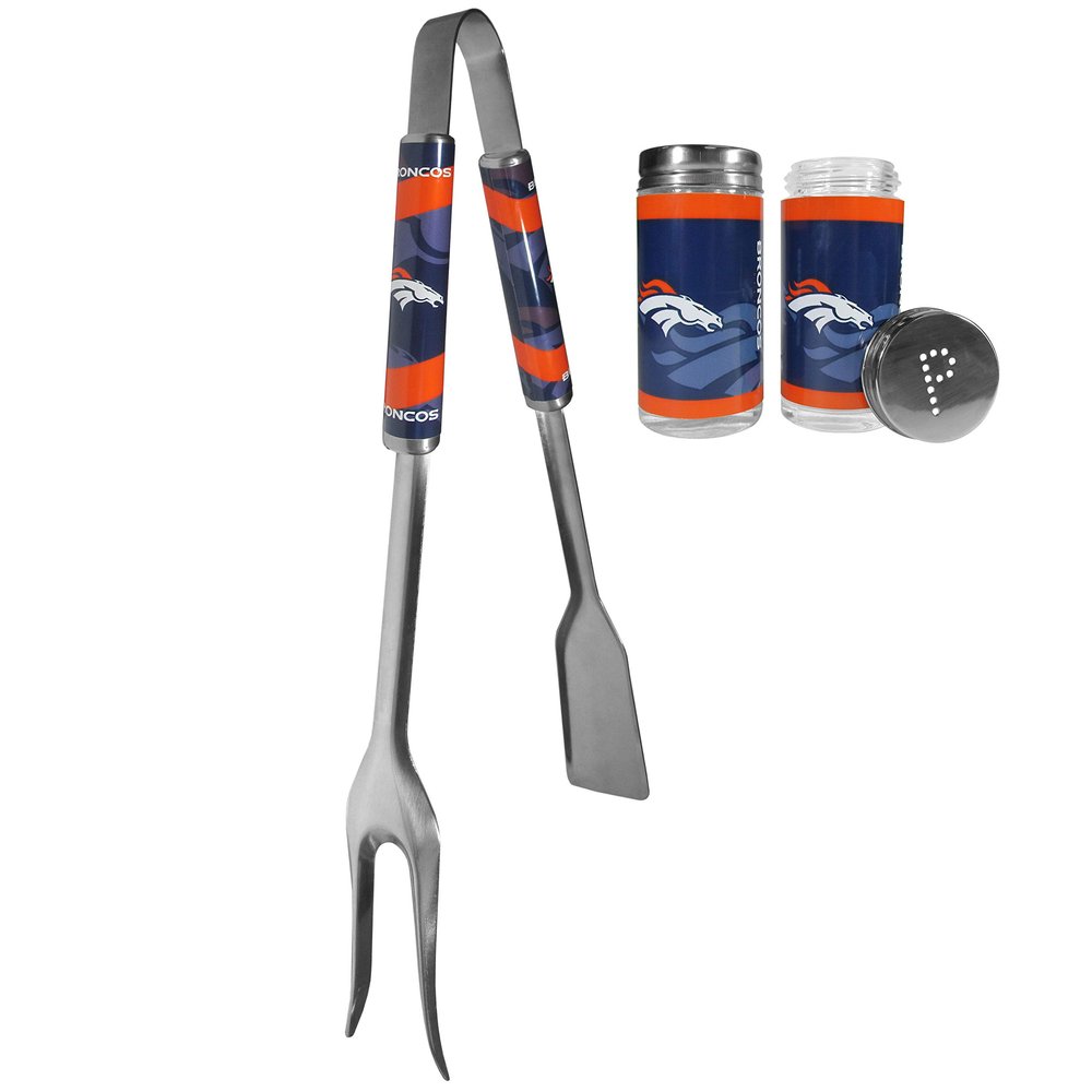 Siskiyou Sports NFL Denver Broncos Unisex 3 in 1 BBQ Tool and Season Shaker, Team Colors, One Size