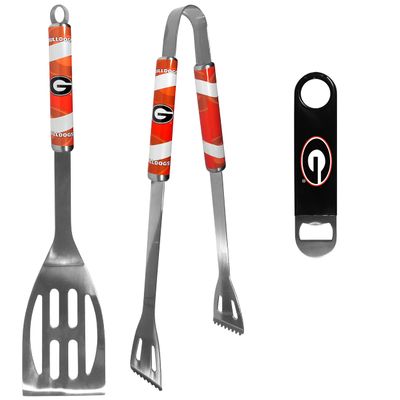 Siskiyou Sports NCAA Georgia Bulldogs Unisex 2 pc BBQ Set and Bottle Opener, Team Colors, One Size