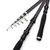1.8m 2.1m 2.4m 2.7m 3.0m Carbon Fiber Telescopic Fishing Rod surf Rock Spinning Rod Pesca agua Salada Multifunction Travel Pole (Black 2.1 m) view 2