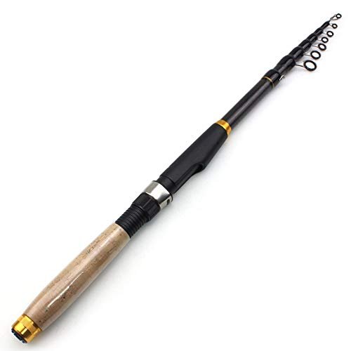 1.8m-3.6m Multifunction Telescopic Fishing Rod Cork Handle Carbon Fiber carp Spinning Rod Portable Travel Pole Fish Tackle (2.4 m)