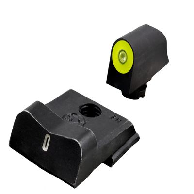 DXT2 Big Dot w/Yellow Front Sight - Tritium Front & Rear Night Sights fits: S&W M&P 9 Shield EZ