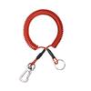 Mini Skater 1Pcs Fishing Coil Lanyard Retractable Plastic Safe Rope Steel Wire Inside Pole Fish Securing Tools for Fishing Pliers, Kayak, Surfing, Boating and Wading (Red) view 1