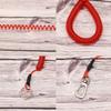 Mini Skater 1Pcs Fishing Coil Lanyard Retractable Plastic Safe Rope Steel Wire Inside Pole Fish Securing Tools for Fishing Pliers, Kayak, Surfing, Boating and Wading (Red) view 3