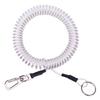 Mini Skater 1Pcs Fishing Coil Lanyard Retractable Plastic Safe Rope Steel Wire Inside Pole Fish Securing Tools for Fishing Pliers, Kayak, Surfing, Boating and Wading (Transparent Color) view 1