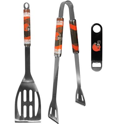 Siskiyou Sports NFL Cleveland Browns Unisex 2 pc BBQ Set and Bottle Opener, Team Colors, One Size