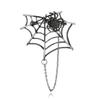 Halloween Black Spider Brooches Pins Punk Black Crystal Rhinestone Gothic Spider Insect Brooch Pin Jewelry for Women Men-Spider Web view 1