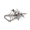 Halloween Black Spider Brooches Pins Punk Black Crystal Rhinestone Gothic Spider Insect Brooch Pin Jewelry for Women Men-Spider Web view 3