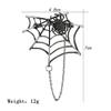 Halloween Black Spider Brooches Pins Punk Black Crystal Rhinestone Gothic Spider Insect Brooch Pin Jewelry for Women Men-Spider Web view 4