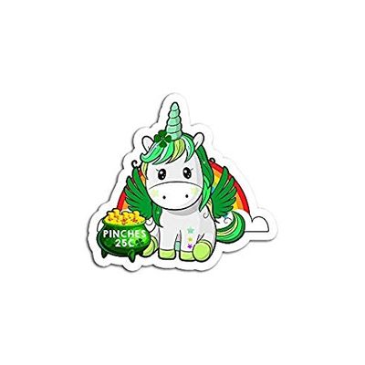 Girls Cute Unicorn Irish for St Patricks Day Kids - Sticker Graphic - Auto, Wall, Laptop, Cell, Truck Sticker for Windows, Cars, Trucks