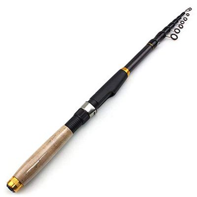 None Branded 1.8m2.1m2.4m2.7m3.0m Multifunction Spinning Rod Carbon Fishing Fish Pole Telescopic Travel Fishing Rod Ultrashort Fishing Tackle (Cork handle1.8 m)