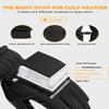TRENDOUX Gloves for Men, Skiing Snowboard Hiking Outdoor Warm Work Women Windproof Cuff Cold Weather, Fleece Lining, Bike Motorcycle Running Snow (Black XL) view 2
