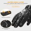 TRENDOUX Gloves for Men, Skiing Snowboard Hiking Outdoor Warm Work Women Windproof Cuff Cold Weather, Fleece Lining, Bike Motorcycle Running Snow (Black XL) view 4