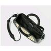 A New Day Round Crossbody Bag Purse Handbag Black Faux Leather & Woven Straw, 8" x 8" view 2