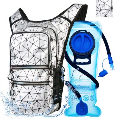Mothybot Hydration Backpack Pack, Water Backpack 20L Capacities Included 2L Hydration Bladder, Festival Essential - Rave Hydration Pack Hydropack Hydro for Hiking, Running, Biking, Festival Gear